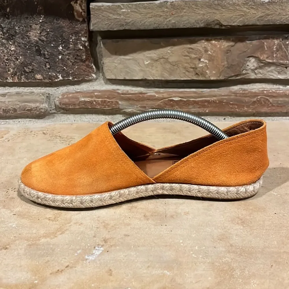 Miz Mooz Celestine Orange Suede Espadrille Flats